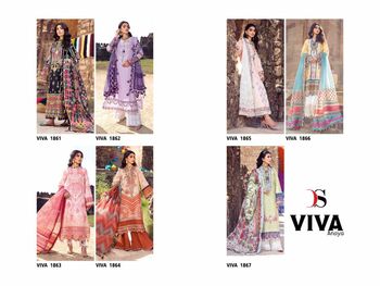 DEEPSY SUITS VIVA ANAYA 1861 TO 1867 SERIES PAKISTANI SUITS CATALOGUE