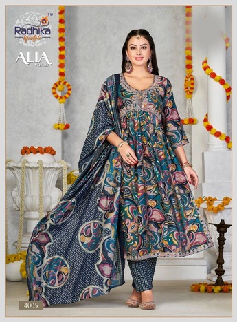 RADHIKA LIFESTYLE ALIA VOL 4 ALIA CUT GOWN STYLE KURTIS CATALOGUE