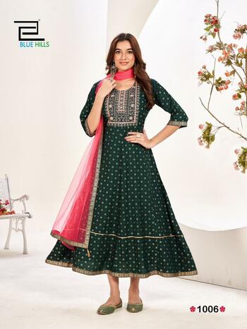 BLUE HILLS MANIKA MAGE HITHE VOL 20 GOWN WITH DUPATTA WHOLESALER