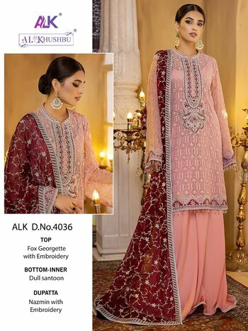 AL KHUSHBU ADAN LIBAS VOL 1 GEORGETTE PAKISTANI SUITS CATALOGUE