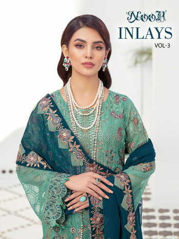 NOOR INLAYS VOL 3 PAKISTANI GEORGETGE SALWAR KAMEEZ SUPPLIER