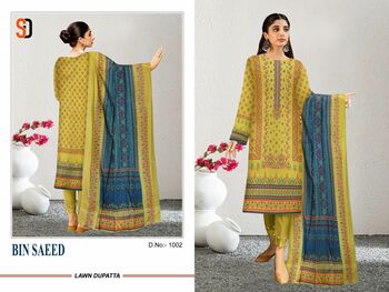 SHRADDHA DESIGNER BIN SAEED LAWN COTTON PAKISTANI SUITS