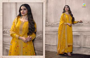 VINAY KASEESH ZARDOSI VOL 6 ZARI DOLA JACQUARD SALWAR SUITS AT SURAT