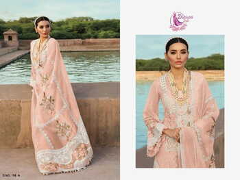 DINSAA SUIT DS 196 CAMBRIC COTTON EMBROIDERY PAKISTANI SUITS