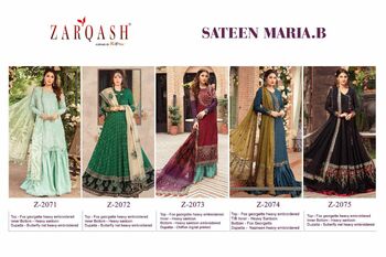 ZARQASH SATEEN MARIA B GEORGETTE PAKISTANI SUITS CATALOGUE