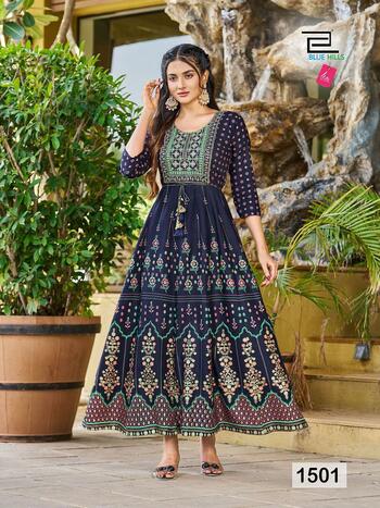 BLUE HILLS DIWALI NIGHT VOL 15 LONG GOWNS WHOLESALER PRICE