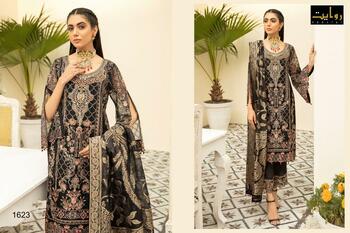 RAWAYAT RAMSHA VOL 6 FOUX GEORGETTE PAKISTANI SUITS