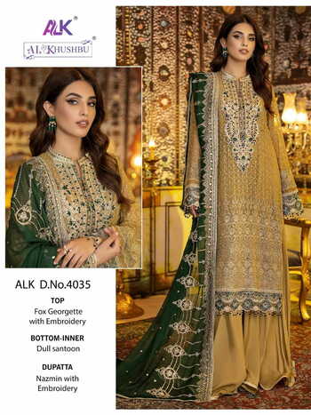 AL KHUSHBU ADAN LIBAS VOL 1 GEORGETTE PAKISTANI SUITS CATALOGUE