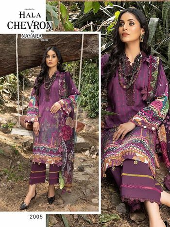 HALA CHEVRON VOL 2 PURE COTTON KARACHI SUITS WHOLESALER SURAT