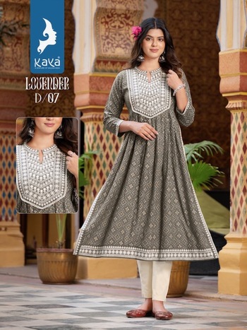 KAYA LOVENDER NYRA CUT KURTIS WHOLESALER SURAT