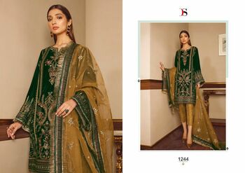 DEEPSY SUITS SAFRON PAKISTANI VELVET SALWAR KAMEEZ CATALOGUE