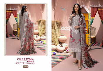 SHREE FABS CHARIZMA CHUNRI WINTER COLLECTION PASHMINA SUITS CATALOGUE