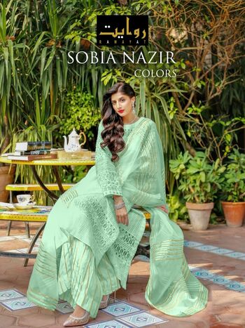 RAWAYAT SOBIA NAZIR COLORS GEORGETTE PAKISTANI SUITS LATEST COLLECTION