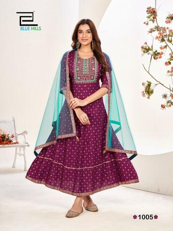 BLUE HILLS MANIKA MAGE HITHE VOL 20 GOWN WITH DUPATTA WHOLESALER