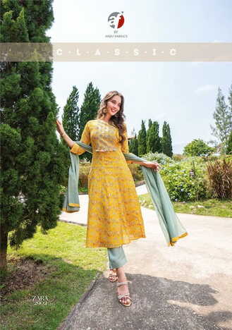 ANJU FABRICS ZARA VOL 3 READYMADE KURTI PANT WITH DUPATTA 3PCS SET CATALOGUE