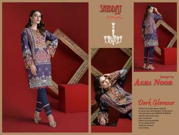 AGHA NOOR SHIDDAT VOL 4 JAM SATIN COTTON PRINT KARACHI SUITS