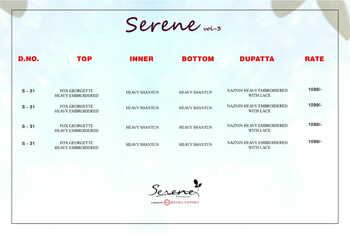 SERENE VOL 3 DESIGNER PAKISTANI SUITS WHOLESALER