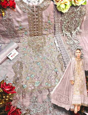 FEPIC ROSEMEEN MARIA B EMBROIDE VOL 6 GEORGETTE PAKISTANI SUITS