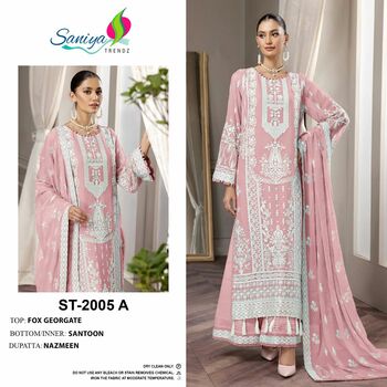 SANIYA TRENDZ ST 2005 HIT GEORGETTE PAKISTANI SUITS CATALOGUE