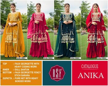 RSF ANIKA GEORGETTE SHARA SUITS AT WHOLESALE PRICE