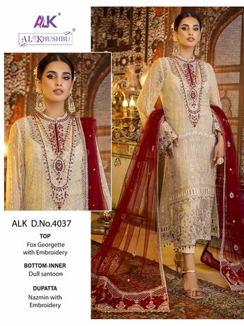 AL KHUSHBU ADAN LIBAS VOL 1 GEORGETTE PAKISTANI SUITS CATALOGUE