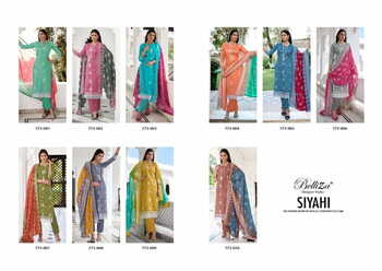 BELLIZA SIYAHI COTTON DIGITAL PRINTED SALWAR SUITS SURAT