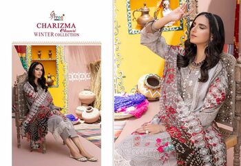 SHREE FABS CHARIZMA CHUNRI WINTER COLLECTION PASHMINA SUITS CATALOGUE