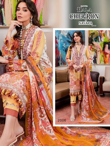 HALA CHEVRON VOL 2 PURE COTTON KARACHI SUITS WHOLESALER SURAT