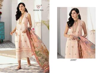 HOOR TEX  22007 TO 22008 LAWN COTTON PAKISTANI SUITS LATEST CATALOGUE