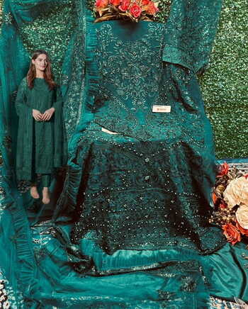 FEPIC ROSEMEEN C 1174 FOUX GEORGETTE PAKISTANI SUITS NEW CATALOGUE