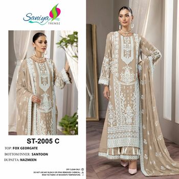 SANIYA TRENDZ ST 2005 HIT GEORGETTE PAKISTANI SUITS CATALOGUE