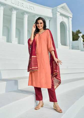 WANNA EKAYA RAYON KURTI PANT WITH DUPATTA SUPPLIER IN SURAT