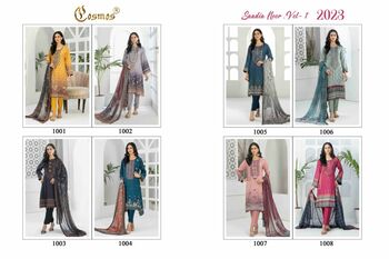 COSMOS SAADIA NOOR VOL 1 LAWN EMBROIDERY PAKISTANI SUITS 2023