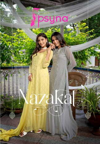 PSYNA NAZAKAT KURTI PANT WITH DUPATTA LATEST CATALOGUE