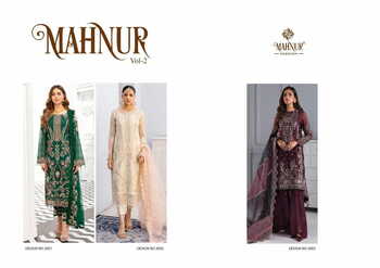 MAHNUR FASHION MAHNUR VOL 2 GEORGETTE PAKISTANI SUITS AT SURAT