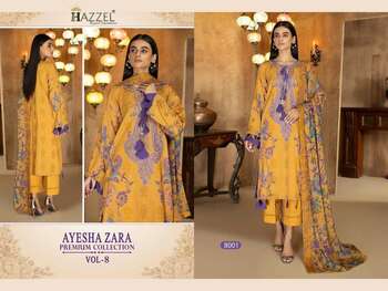 HAZZEL AYESHA ZARA PREMIUM COLLECTION VOL 8 PAKISTANI SUITS SURAT