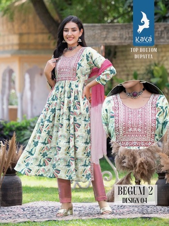 KAYA BEGUM VOL 2 NYRA CUT KURTIS LATEST CATALOGUE