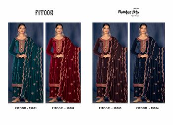 MUMTAZ ARTS FITOOR PURE VELVET EMBROIDERY SUITS WHOLESALER