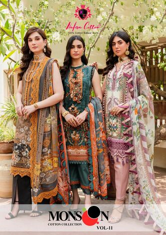 NAFISA MONSOON VOL 11 KARACHI SUITS SUPPLIER IN SURAT