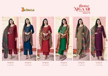 JAIMALA NIGAAR EDITION 18 RAYON SLUB EMBROIDERY SUITS BY ALOK SUITS