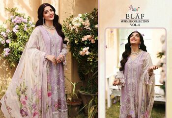 SHREE FABS ELAF SUMMER COLLECTION VOL 4 COTTON PAKISTANI SUITS LATEST CATALOGUE