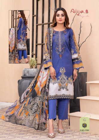 KEVAL FAB ALIJA B VOL 17 NX COTTON EXCLUSIVE KARACHI PRINT SUITS