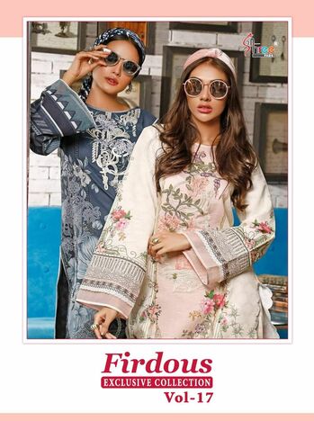 SHREE FABS FIRDOUS EXCLUSIVE COLLECTION VOL 17 PAKISTANI SUITS CATALOGUE