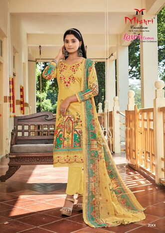 MISHRI CREATION LAWN COTTON VOL 7 KARACHI SALWAR SUITS AT SURAT