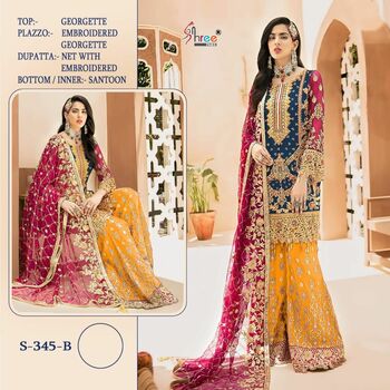 SHREE FABS S 345 PAKISTANI HEAVY SUITS