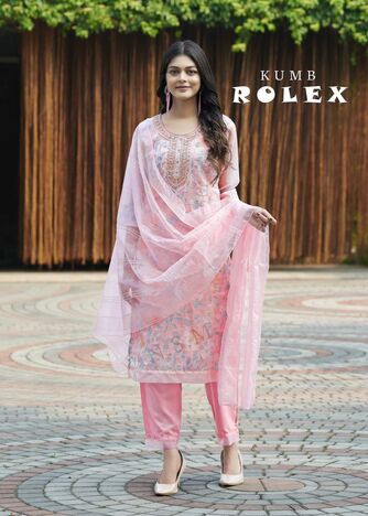 KUMB ROLEX READYMADE ORGANZA KURTIS CATALOGUE SUPPLIER IN SURAT