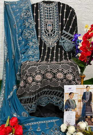 AL KHUSHBU ADAN LIBAS VOL 1 GEORGETTE PAKISTANI SUITS CATALOGUE