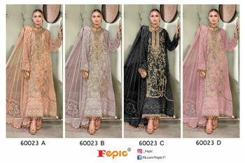 FEPIC ROSEMEEN MARIA B EMBROIDE VOL 6 GEORGETTE PAKISTANI SUITS