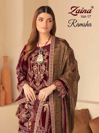 RAMSHA ZAINA VOL 17 GEORGETTE PAKISTANI SUITS