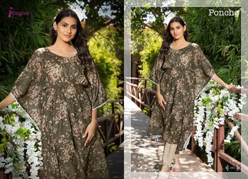 PSYNA PONCHO VOL 2 DIGITAL PRINTED KAFTAN AT SURAT